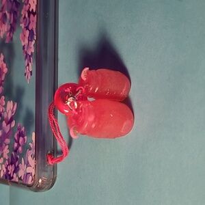 Pink drink resin jar phone charm